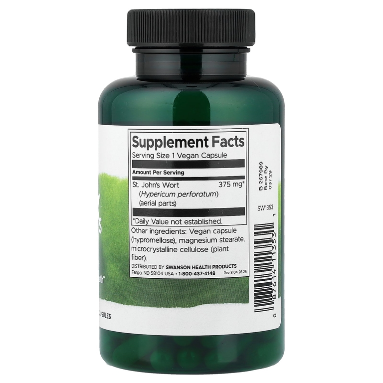 Swanson Vitamins, Full Spectrum® зверобой, 375 мг, 120 веганских капсул