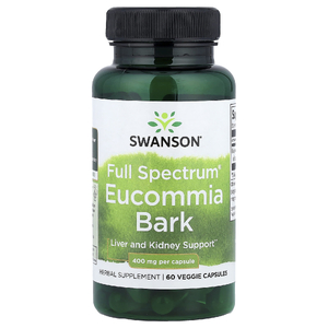 Swanson Vitamins, кора эукоммии Full Spectrum®, 400 мг, 60 растительных капсул