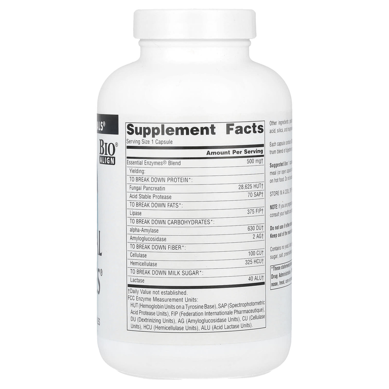Source Naturals, добавка с незаменимыми ферментами для ежедневного использования, 500 мг, 240 капсул