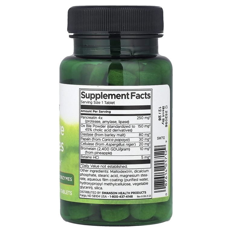 Swanson Vitamins, пищеварительные ферменты, 90 таблеток