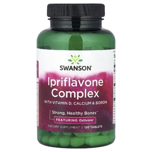 Swanson Vitamins, Комплекс иприфлавона с витамином D, кальцием и бором, 120 таблеток