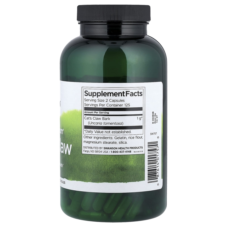 Swanson Vitamins, Full Spectrum®, кошачий коготь, 250 капсул (500 мг в 1 капсуле)