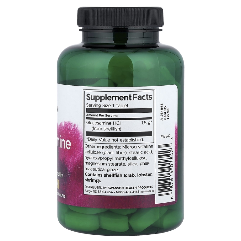 Swanson Vitamins, глюкозамина гидрохлорид, 1500 мг, 100 таблеток