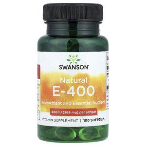 Swanson, E-400, натуральный витамин E, 268 мг (400 МЕ), 100 капсул