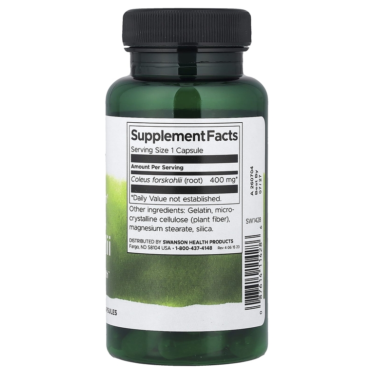 Swanson Vitamins, Full Spectrum®, колеус форсколии, 400 мг, 60 капсул