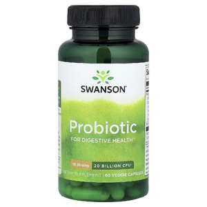 Swanson Vitamins, Пробиотик, 20 млрд КОЕ, 60 растительных капсул