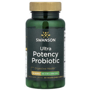 Swanson Vitamins, Сверхэффективный пробиотик, 66,5 млрд КОЕ, 60 веганских капсул EMBO Caps® AP