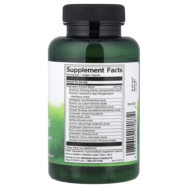 Swanson Vitamins, Lung Essentials, 500 мг, 120 растительных капсул