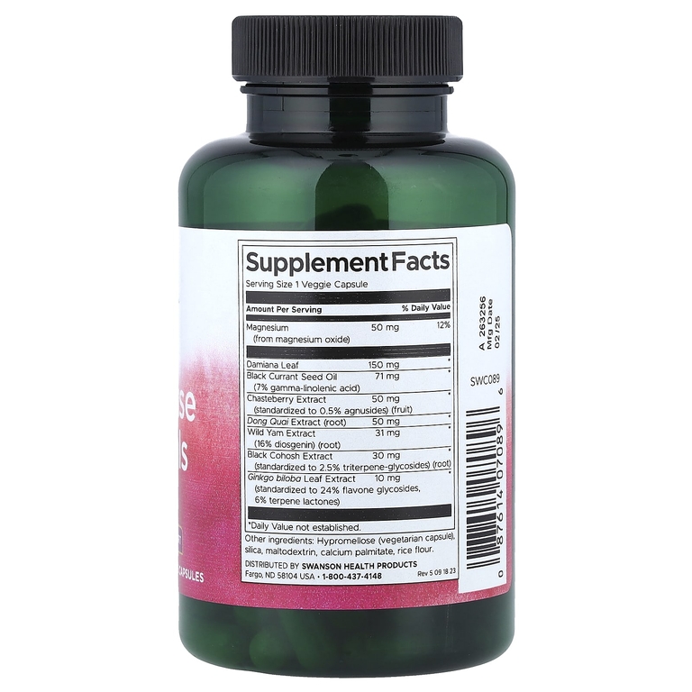Swanson Vitamins, Menopause Essentials, средство для женского здоровья, 120 растительных капсул