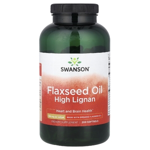 Swanson Vitamins, льняное масло с высоким содержанием лигнана, 200 капсул