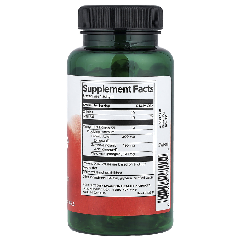 Swanson Vitamins, Масло бурачника, 1 г, 60 мягких таблеток