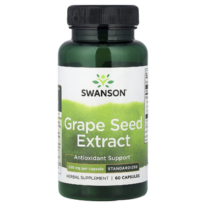 Swanson Vitamins, Экстракт виноградных косточек, стандартизированный, 500 мг, 60 капсул