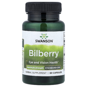 Swanson Vitamins, черника, стандартизированная, 60 капсул (250 мг в 1 капсуле)