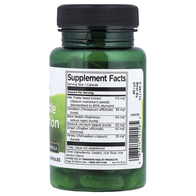 Swanson Vitamins, смесь расторопши, 60 капсул