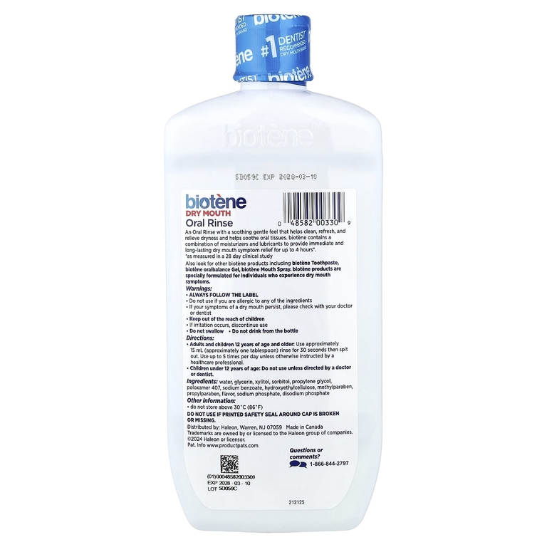 Biotene Dental Products, Ополаскиватель для полости рта от сухости, свежая мята, 473 мл (16 жидк. Унций)