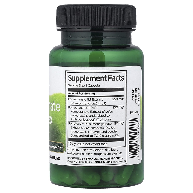 Swanson Vitamins, комплекс с гранатом, 60 капсул