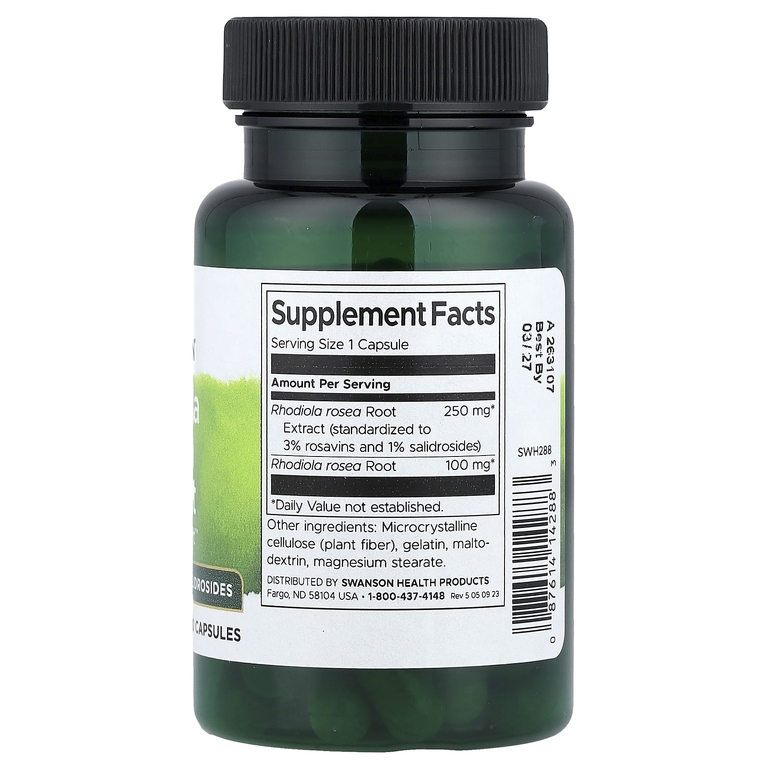 Swanson Vitamins, Экстракт родиолы розовой, 60 капсул