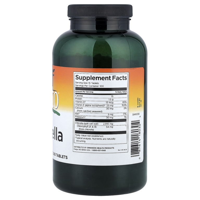 Swanson Vitamins, Kyoto®, хлорелла, 1500 таблеток (Товар снят с продажи) 
