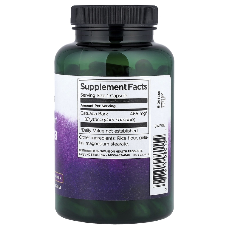 Swanson Vitamins, кора катуабы Full Spectrum®, 465 мг, 120 капсул