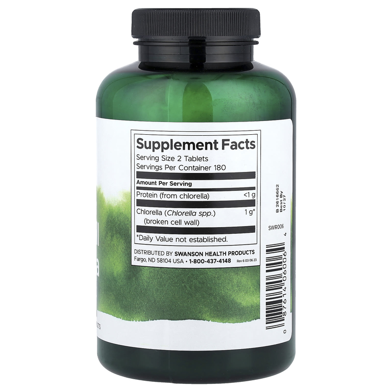 Swanson Vitamins, Хлорелла с разрушенной клеточной стенкой, 360 таблеток