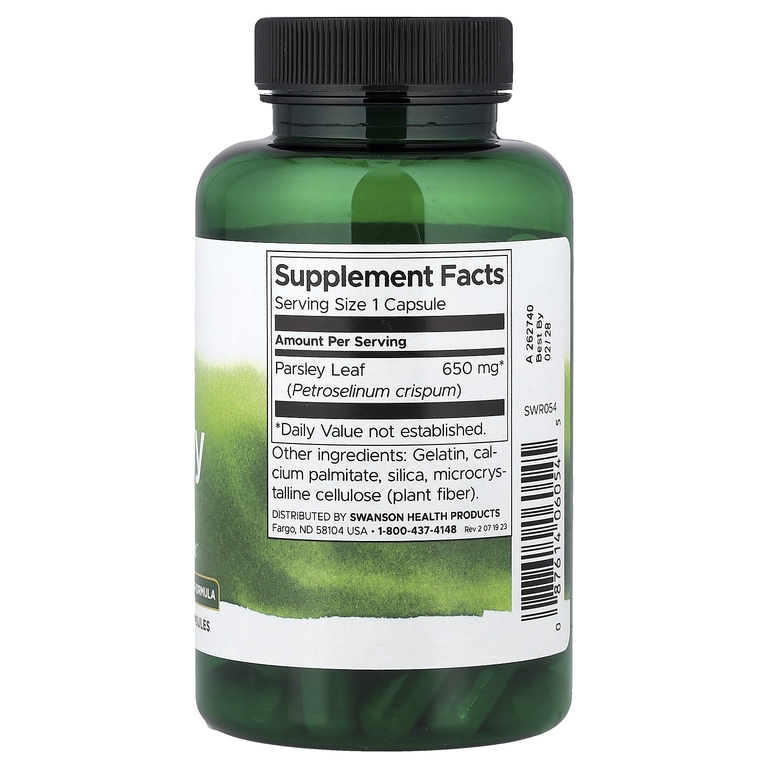 Swanson Vitamins, Петрушка, 650 мг, 90 капсул
