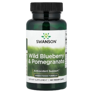 Swanson Vitamins, Лесная голубика и гранат, 60 веганских капсул
