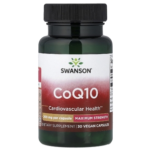 Swanson Vitamins, коэнзимQ10, 200 мг, 30 веганских капсул