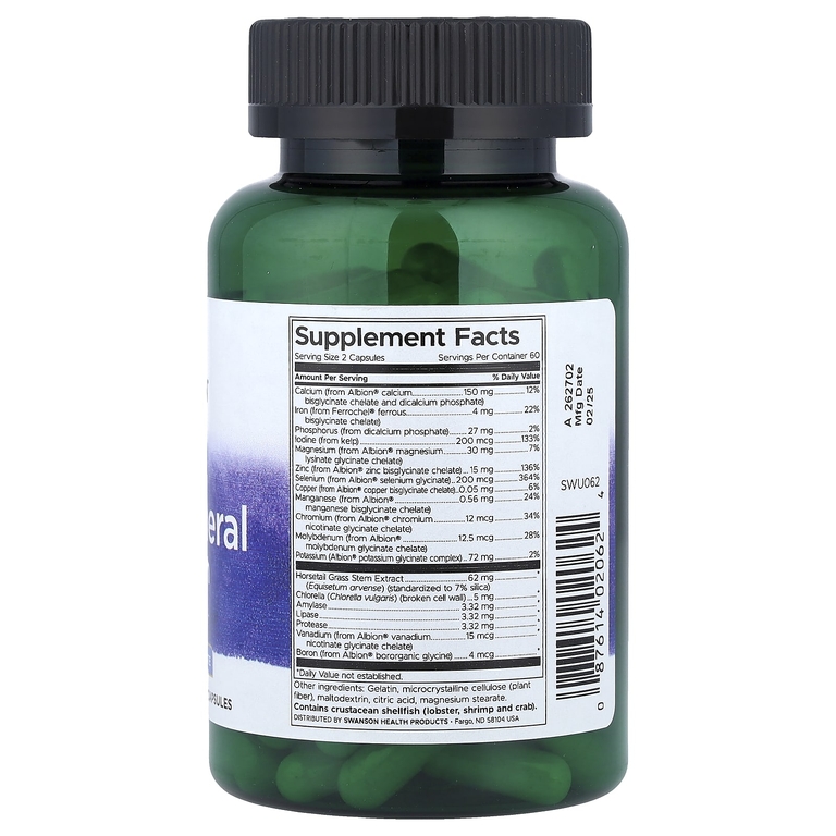 Swanson Vitamins, мультиминералы с железом Albion®, 120 капсул