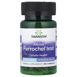Swanson Vitamins, Albion®, Ferrochel®, железо, 18 мг, 180 капсул