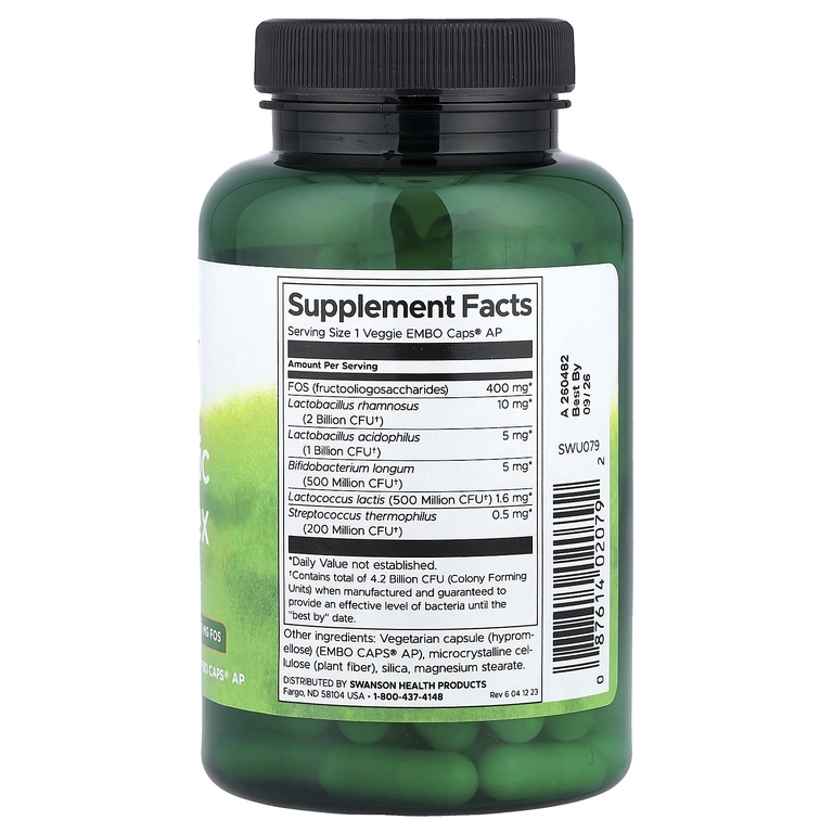 Swanson Vitamins, комплекс пробиотиков, 120 растительных капсул EMBO® AP