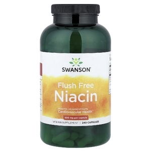 Swanson Vitamins, Ниацин, без промывки, 500 мг, 240 капсул