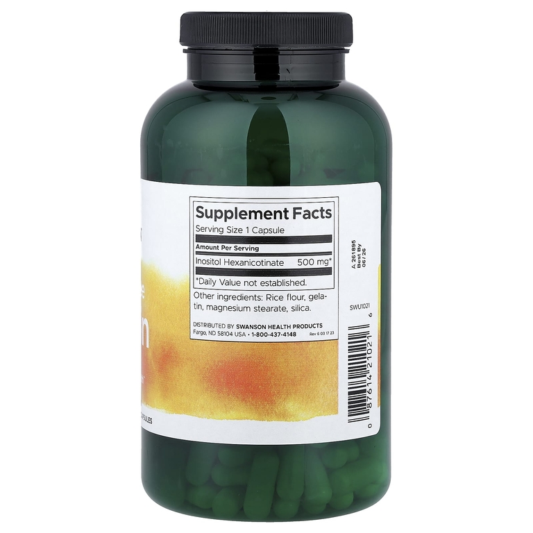 Swanson Vitamins, Ниацин, без промывки, 500 мг, 240 капсул