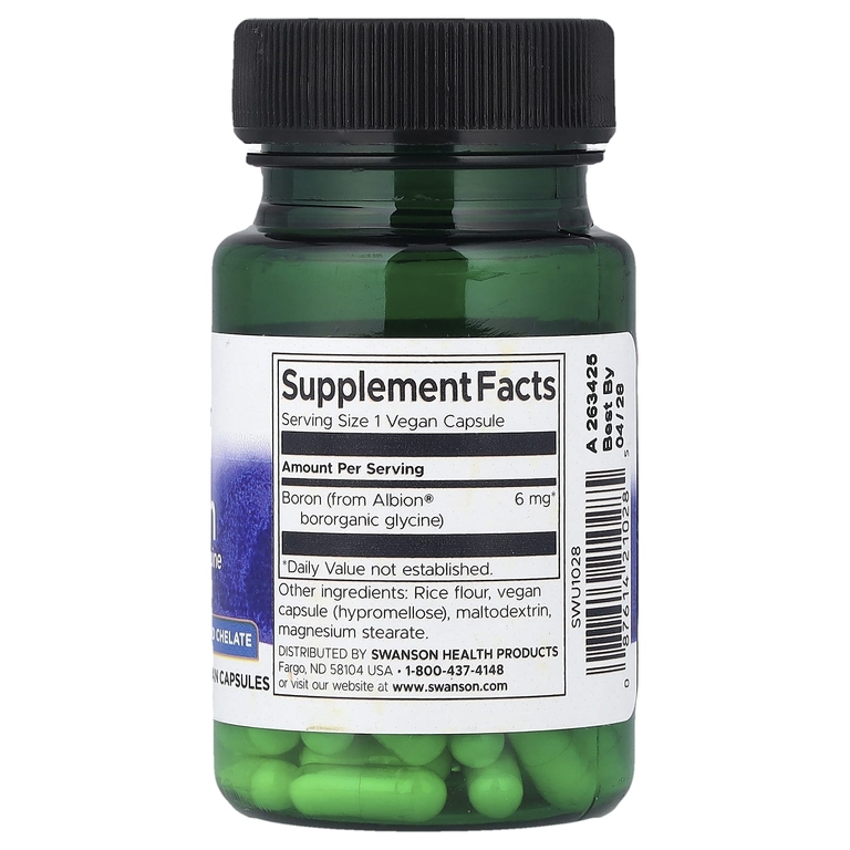 Swanson Vitamins, Albion® бор, 6 мг, 60 веганских капсул