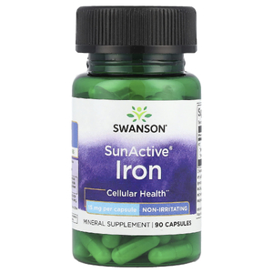 Swanson Vitamins, SunActive®, железо, 15 мг, 90 капсул