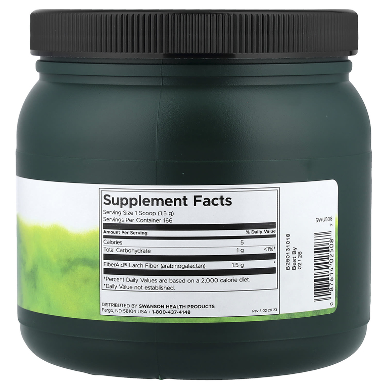 Swanson Vitamins, FiberAid®, арабиногалактан из лиственницы (AG), 250 г (8,8 унции)
