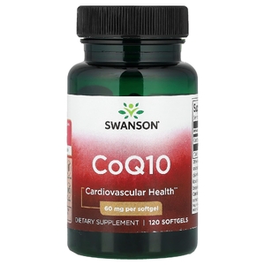 Swanson Vitamins, Коэнзим Q10, 60 мг, 120 мягких таблеток