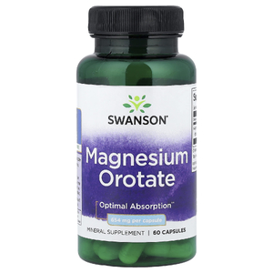 Swanson Vitamins, Оротат магния, 654 мг, 60 капсул