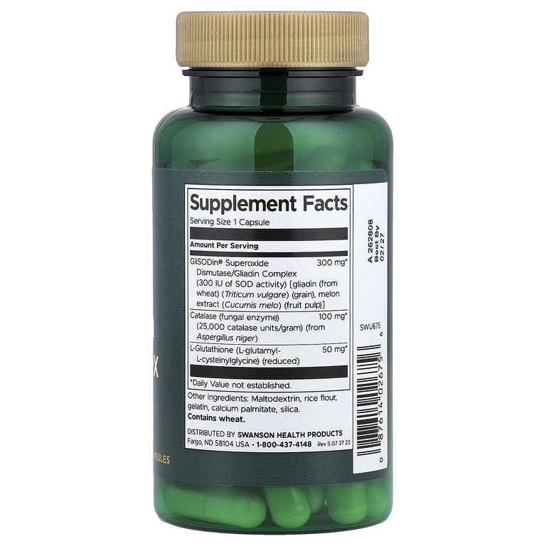 Swanson Vitamins, комплекс СОД и глиадина, 300 мг, 60 капсул