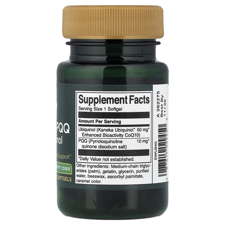 Swanson Vitamins, Улучшенный PQQ с убихинолом, 30 мягких таблеток