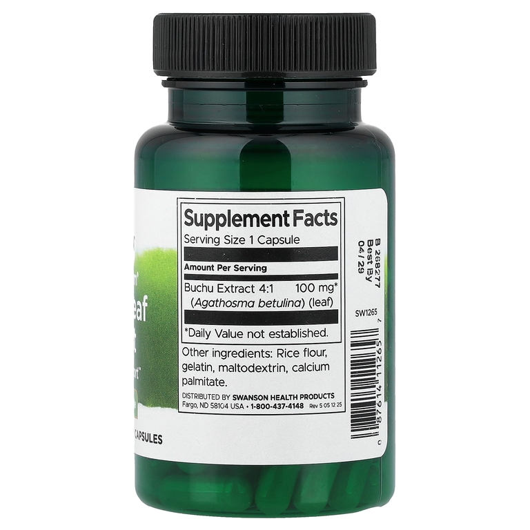 Swanson Vitamins, Full Spectrum® экстракт листьев бучу, 100 мг, 60 капсул