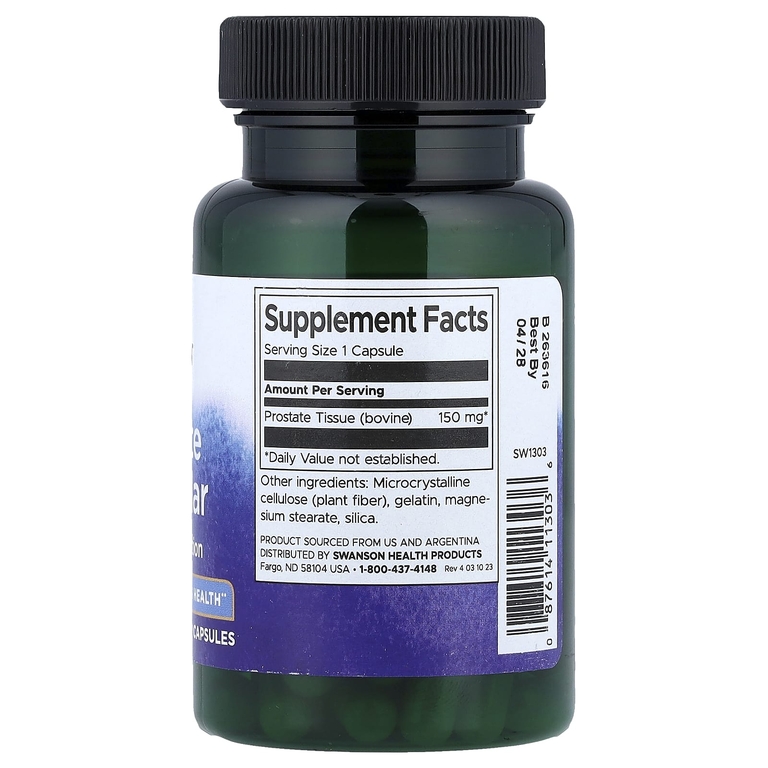Swanson Vitamins, Желез предстательной железы, 150 мг, 60 капсул