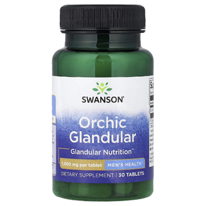 Swanson Vitamins, Orchic Glandular, для мужского здоровья, 1000 мг, 30 таблеток