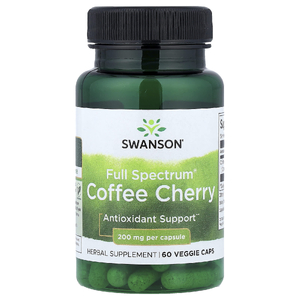 Swanson Vitamins, Full Spectrum®, кофейные ягоды, 200 мг, 60 растительных капсул
