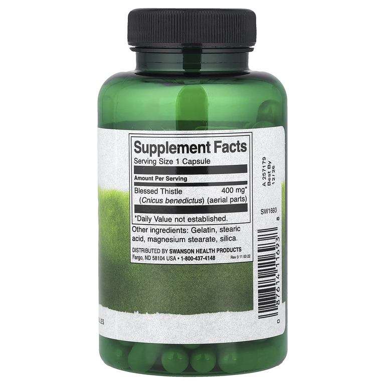 Swanson Vitamins, Full Spectrum®, кникус благословенный, 400 мг, 90 капсул