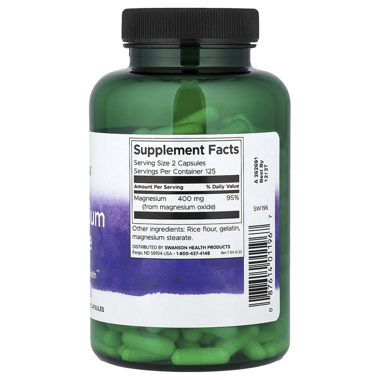 Swanson Vitamins, Оксид магния, 250 капсул (200 мг на капсулу)