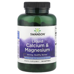 Swanson Vitamins, Жидкий кальций и магний, 100 мягких таблеток