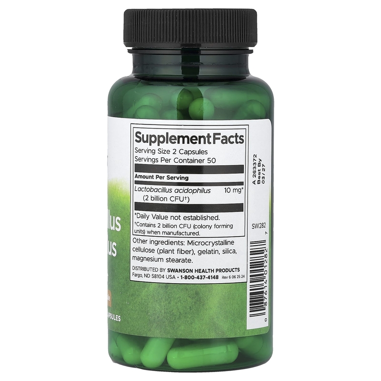 Swanson Vitamins, Лактобактерии ацидофильные, 1 млрд КОЕ, 100 капсул