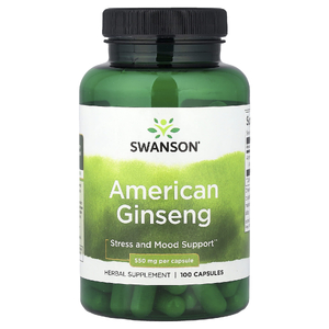 Swanson Vitamins, Американский женьшень, 550 мг, 100 капсул