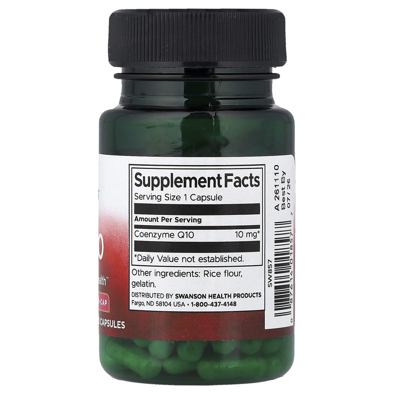 Swanson Vitamins, CoQ10, 10 мг, 100 капсул