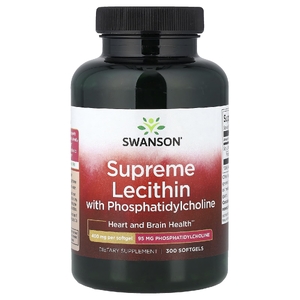 Swanson Vitamins, лецитин с фосфатидилхолином, 300 капсул
